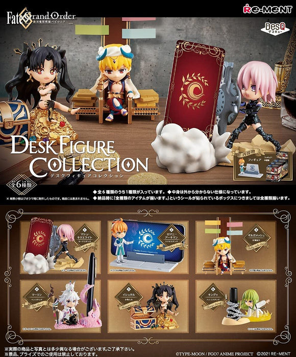 RE-MENT Fate/Grand Order Absolute Demonic Front : Babylonia Desq Desk Figure Collection Boîte de 6 pièces