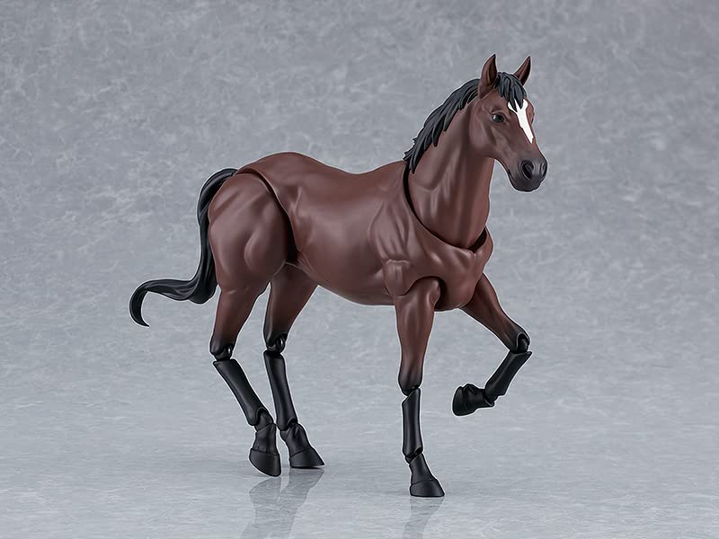 Max Factory Figma Brown Wild Horse Movable Non-Scale Plastic Painted Figure