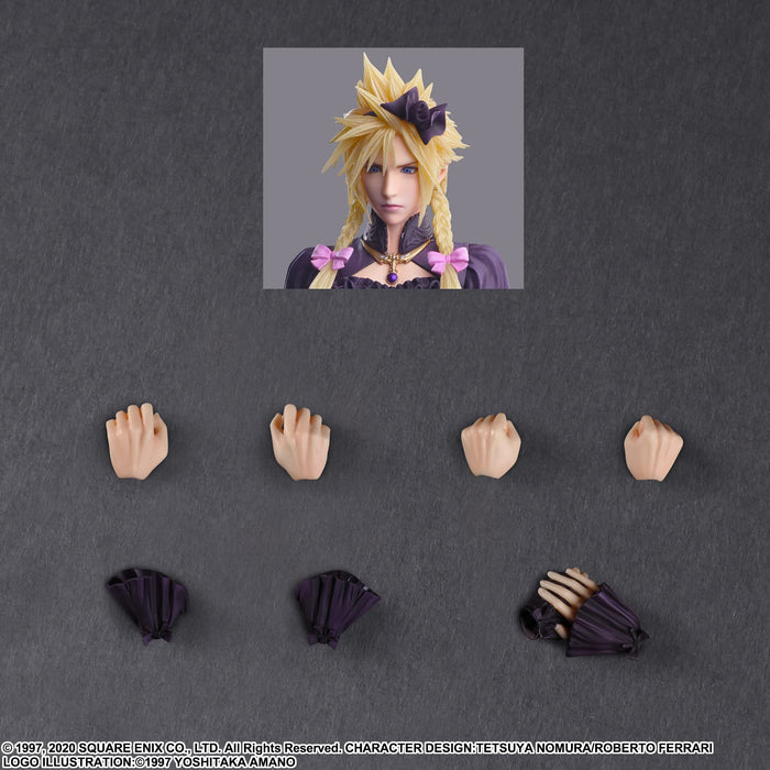 Square Enix Final Fantasy VII Remake Play Arts Kai Cloud Strife Robe Ver Peint Figurine