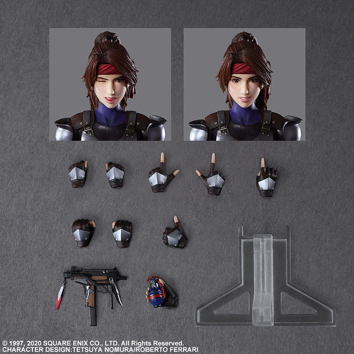 Square Enix Final Fantasy Vii Remake Play Arts Kai Jesse & Bike Pvc Painted Action Figure - Made In Japan