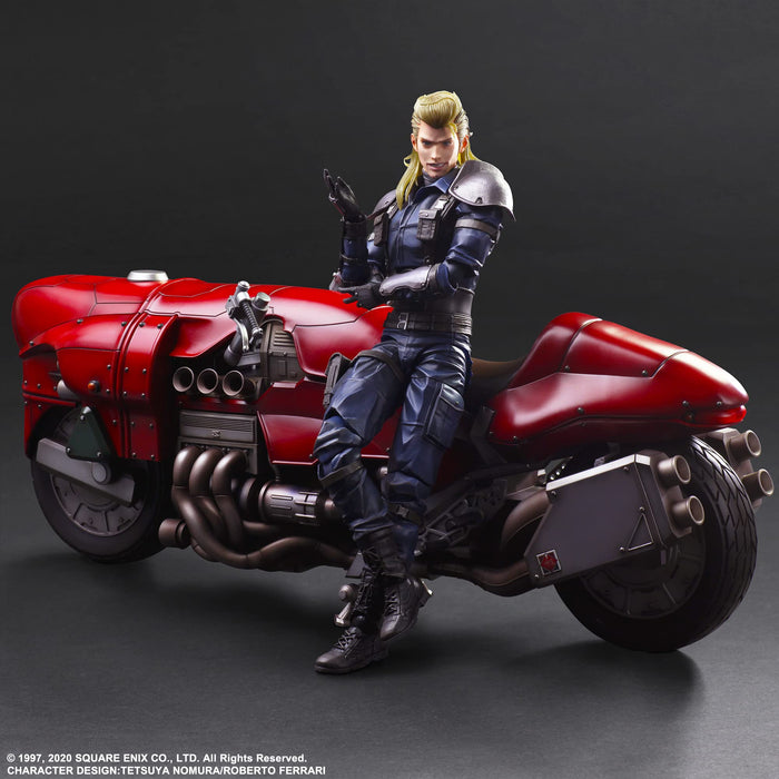 Square Enix Final Fantasy VII Remake Play Arts Kai Roche &amp; Motorcycle Set Japonais Pvc Figure