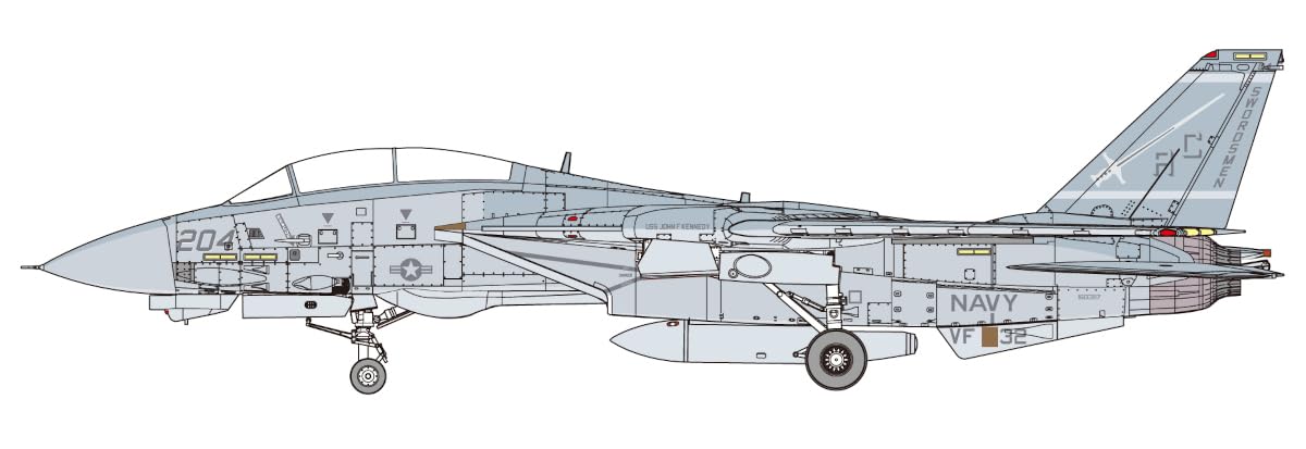 Fine Molds 1/72 F-14A Tomcat Gulf War Aircraft Model Fp53 - Made In Japan