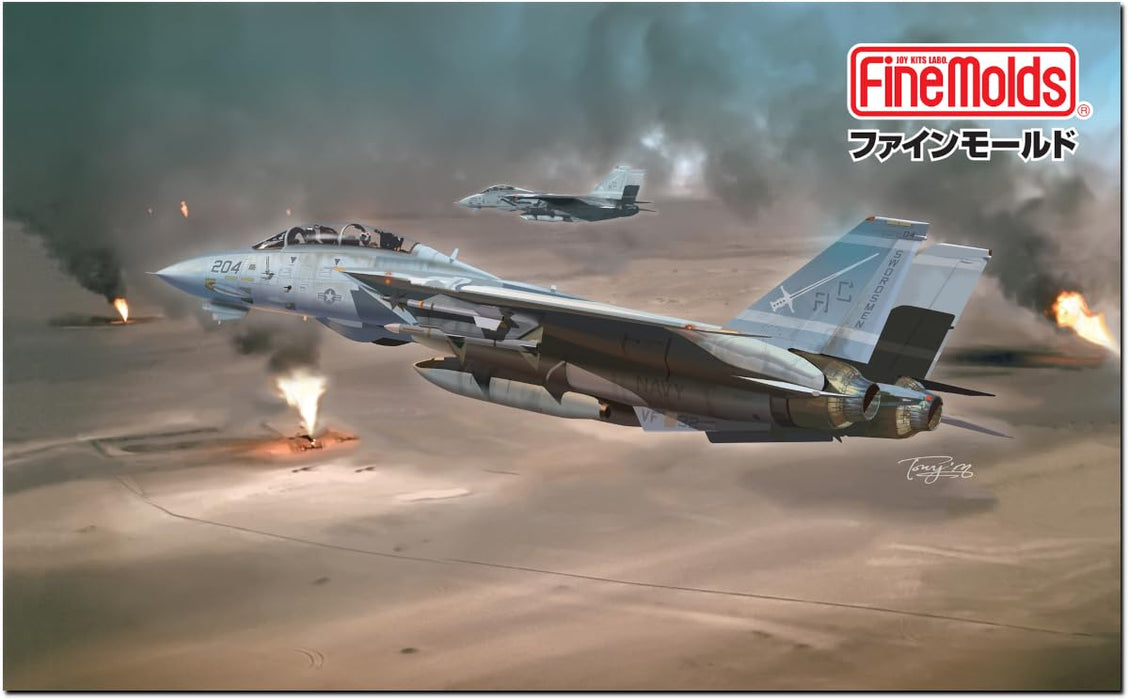Fine Molds 1/72 F-14A Tomcat Gulf War Aircraft Model Fp53 - Made In Japan