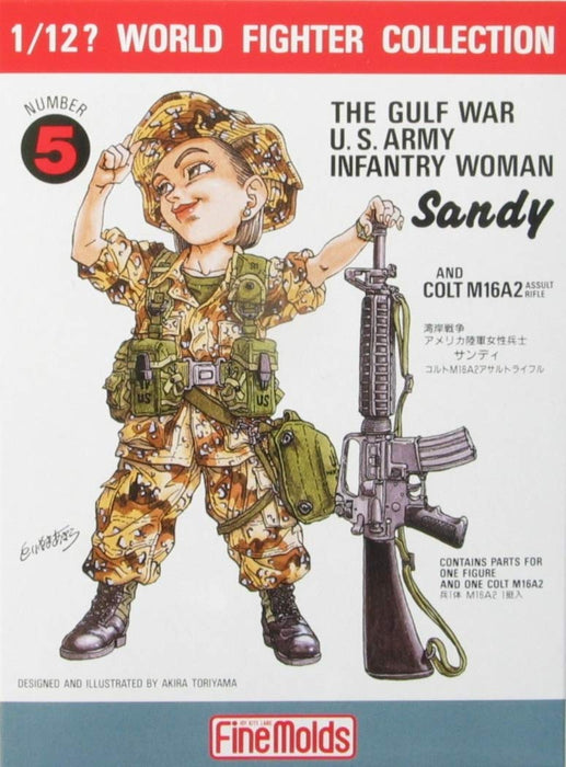 FINE MOLDS 1/12 Gulf War Us Infantry Woman Soldier Sandy Plastic Model