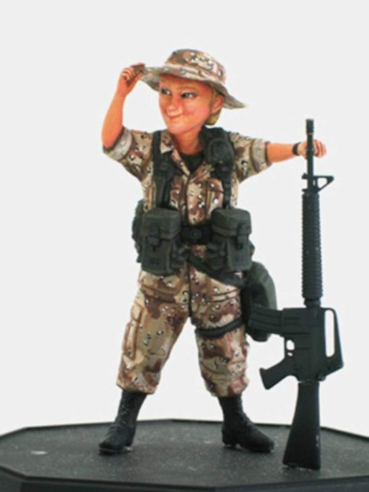 FINE MOLDS 1/12 Golfkrieg Us Infantry Woman Soldier Sandy Plastikmodell