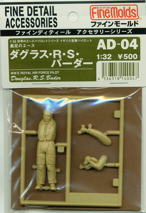 FINE MOLDS Ad4 Ww2 Royal Air Force Pilot Douglas Bader 1/32 Scale Kit