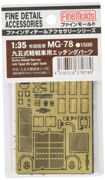 FINE MOLDS Mg78 Extra Detail Up Parts Set For Ija Type95 Ltk 1/35 Scale