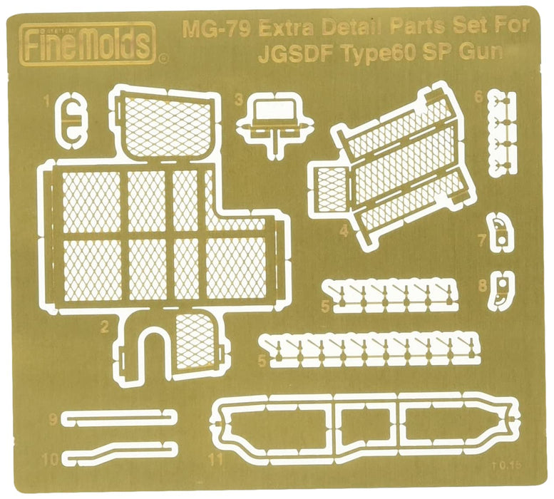 FINE MOLDS Mg79 Detail Up Parts For Jgsdf Type 60 Self-Propelled 106 Mm Recoilless Gun Type C 1/35 Scale