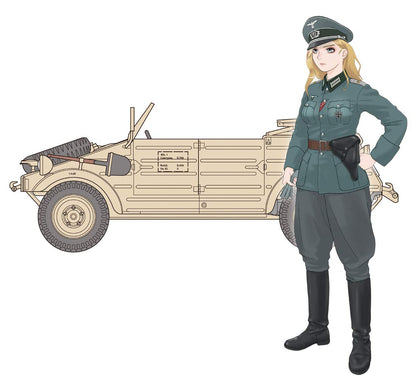 FINE MOLDS 80059 Hc5 Rekiso Otome: Laura W/Kubelwagen Type 82 1/35 Scale Kit- Japan Figure Store - #1 Bring To You The Best Japanese Goods