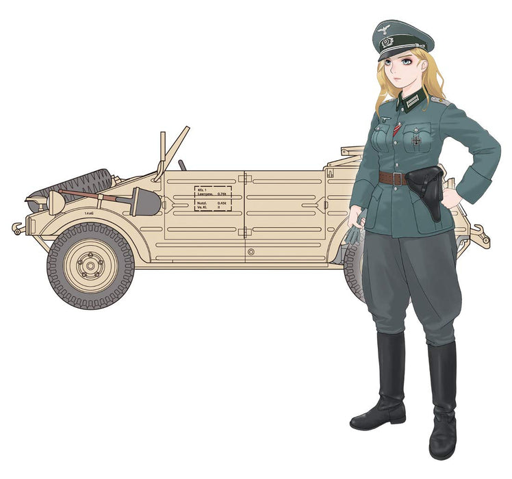 FINE MOLDS 80059 Hc5 Rekiso Otome: Laura W/Kubelwagen Type 82 1/35 Scale Kit