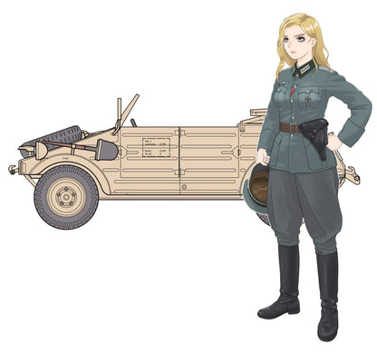 FINE MOLDS 80059 Hc5 Rekiso Otome: Laura W/Kubelwagen Type 82 1/35 Scale Kit- Japan Figure Store - #1 Bring To You The Best Japanese Goods