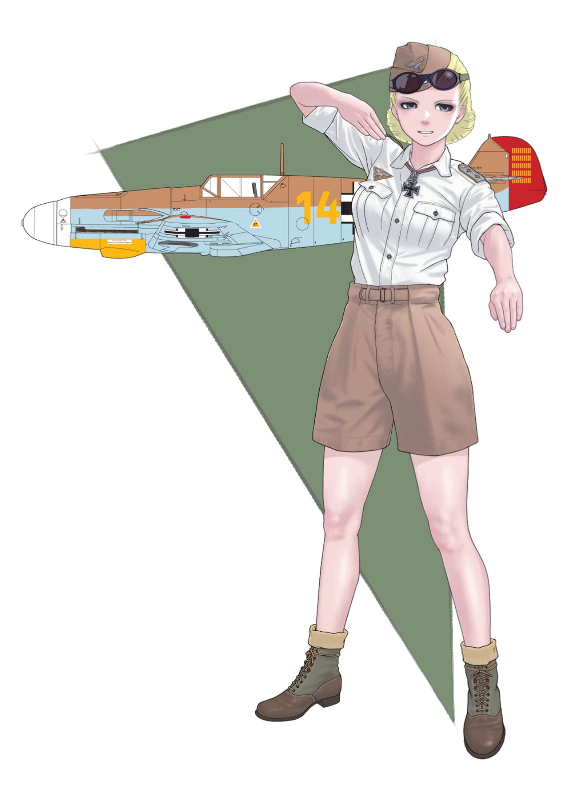 FINE MOLDS 1/35 Rekiso Otome Rosa With 1/72 Bf109 F-4 Trop Plastic Model- Japan Figure Store - #1 Bring To You The Best Japanese Goods