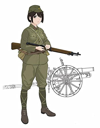 Moules fins 1/35 Rekiso Otome Konoka avec modèle en plastique de pistolet de montagne Type 41 75Mm