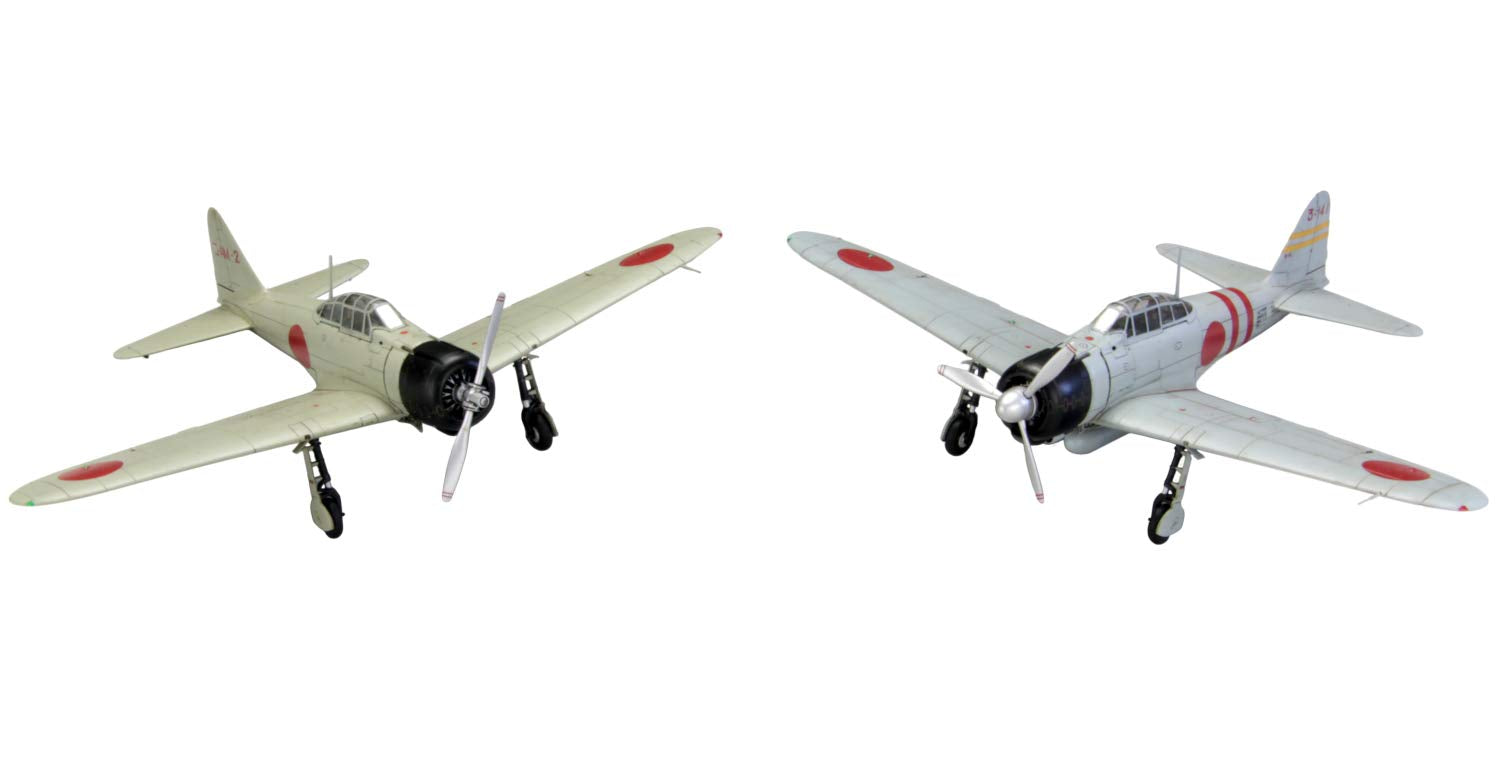 FINE MOLDS Fp34 Ijn 12-Shi Carrier-Based Fighter & Zero Fighter Model 11 2P Set 1/72 Scale Kit- Japan Figure Store - #1 Bring To You The Best Japanese Goods
