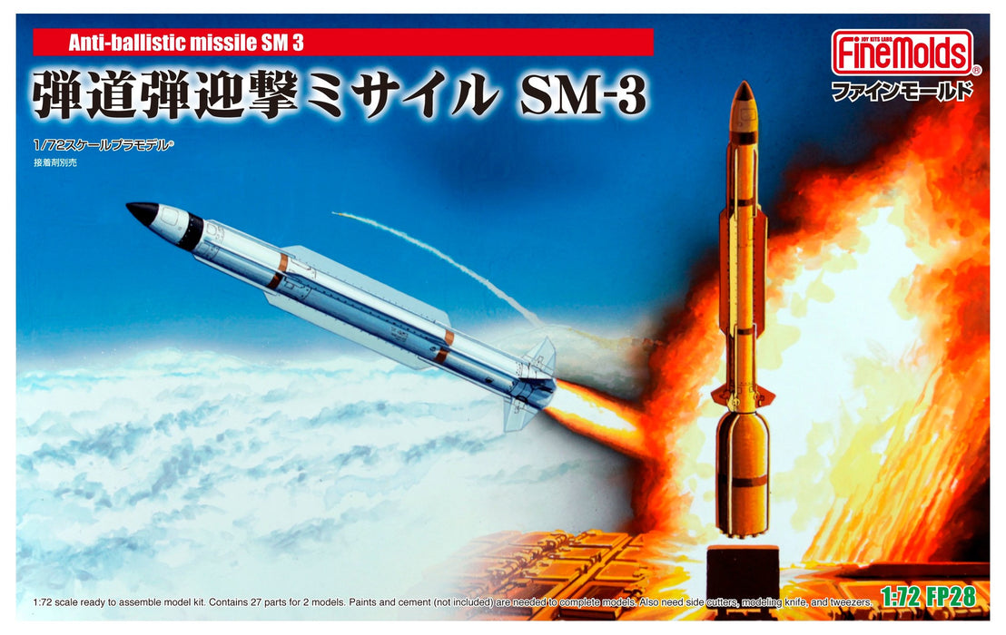 FINE MOLDS Fp28 Anti-Aallistic Missile Sm-3 Bausatz im Maßstab 1:72