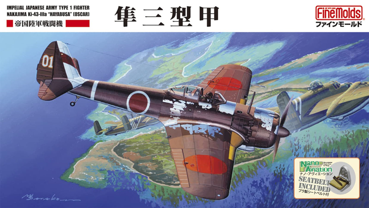 FINE MOLDS Fb18 Imperial Japanese Army Type 1 Fighter Nakajima Ki-43-Iiia Hayabusa Oscar Bausatz im Maßstab 1:48