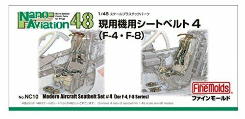 Fine Molds Nc10 1/48 Aircraft Seatbelt Set 4 For Us Navy/air Force F-4, F-8 Etc. - Japan Figure
