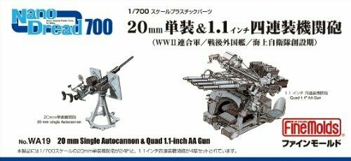 Fine Molds Wa19 20mm Gun & 1.1inch Gun Four Equipped Plastic Model Kit - Japan Figure
