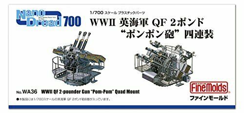 Fine Molds Wa36 Wwii Royal Navy Qf 2-pounder Naval Gun Four Equipped Model Kit