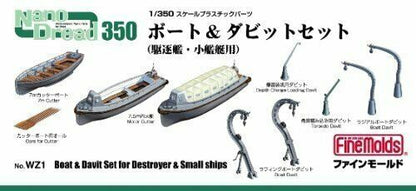 Fine Molds Wz1 For Midget Battleship Boat & Davits Set Plastic Model Kit - Japan Figure