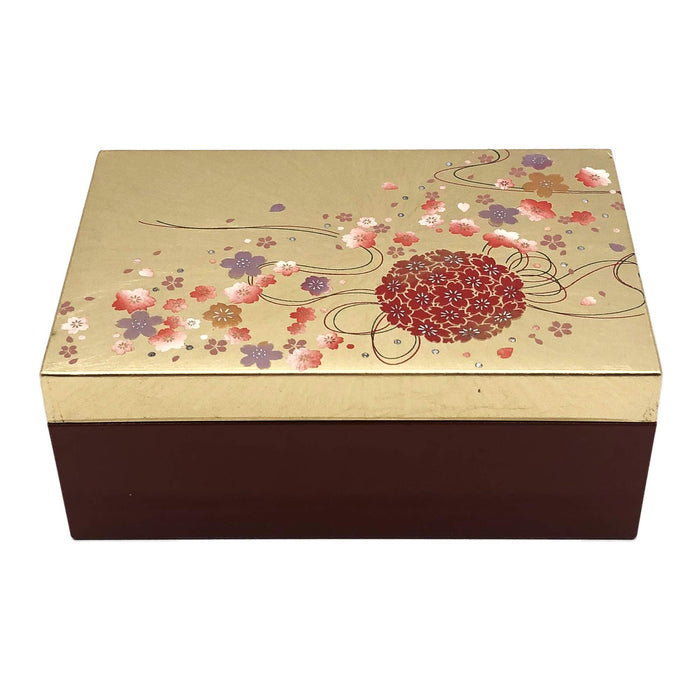 Mitani Yamanaka Lacquerware Japan Foil Craft Kyo Temari Accessory Box M16418-3
