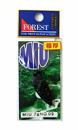 Forest Lure Miu Spoon Native 7g No.09 Matte Black / Green Lame - Japan Figure