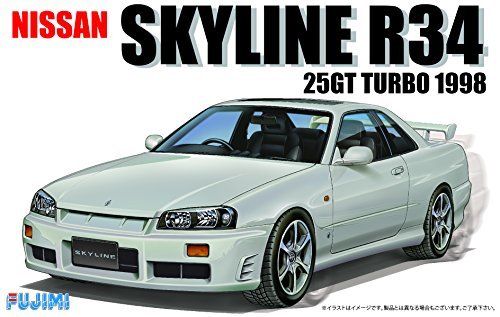 Fujimi Id124 Nissan Skyline R34 25gt Turbo 1998 Kit de modèle en plastique