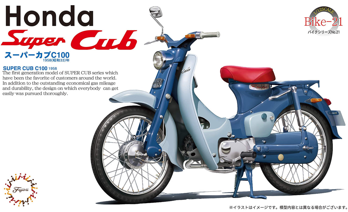 Fujimi 1/12 Bike Series No. 21 Honda Super Cub C100 1958 Japanese Cub Model
