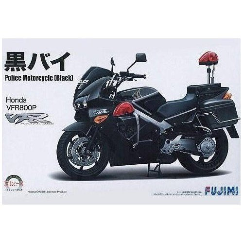FUJIMI Bike-08 Honda Vfr800P Police Motorcycle Black 1/12 Scale Kit