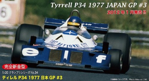 FUJIMI Grand Prix 1/20 Tyrrell P34 1977 Japan Gp #3 Long Wheel Plastic Model
