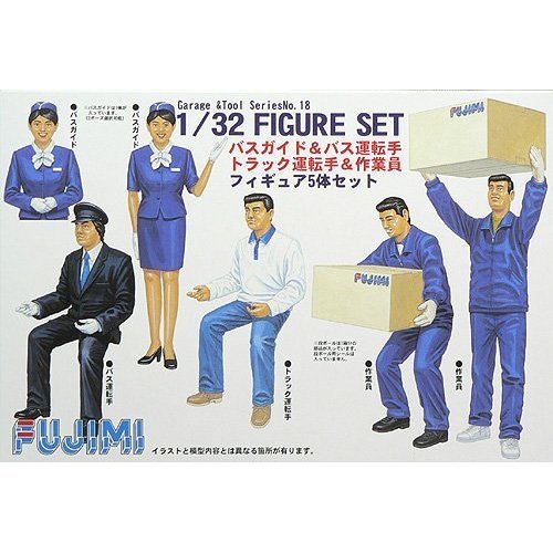 FUJIMI Gt18 112145 Garage &amp; Tool Series Set de figurines à l'échelle 1/32