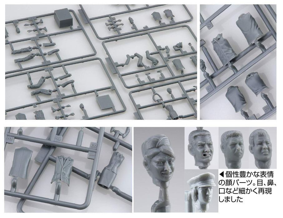 FUJIMI Gt34 Bus Tour Conductor &amp; Bus Driver, Truck Driver &amp; Workers Figure Set 1/32 Scale Kit