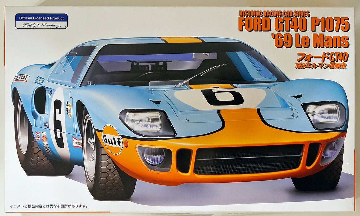 FUJIMI Hr12 Ford Gt40 P1075 1969 Le Mans Winner 1/24 Scale Kit