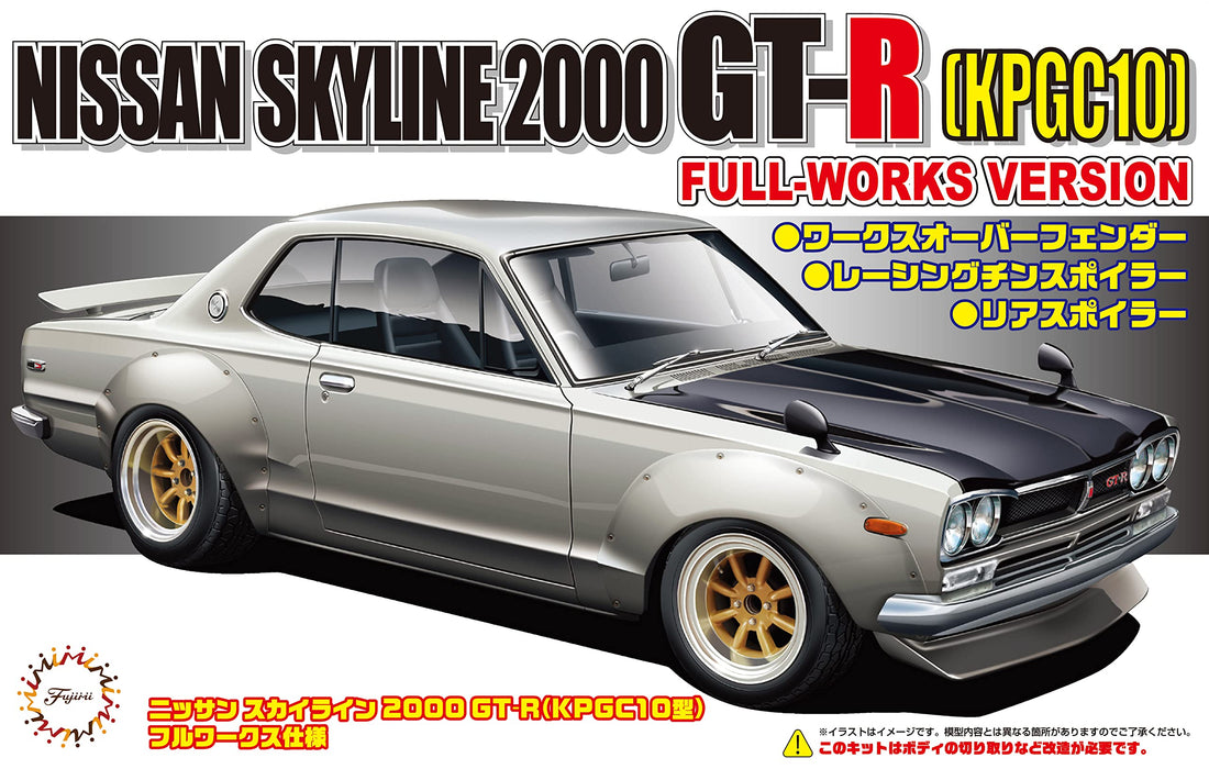 Fujimi Model 1/24 Zoll Up Series No.142 Skyline 2000 Gt-R (Kpgc10 Type) Full Works Specification Id-142
