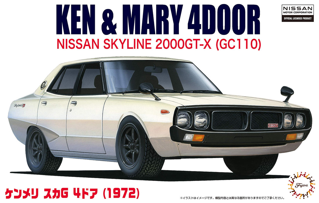 Fujimi Inch Up 1/24 Nr. 5 Nissan Ken und Mary 4-türiger Skyline 2000 Gt-X GC110, klassisches Auto im Maßstab 1:24