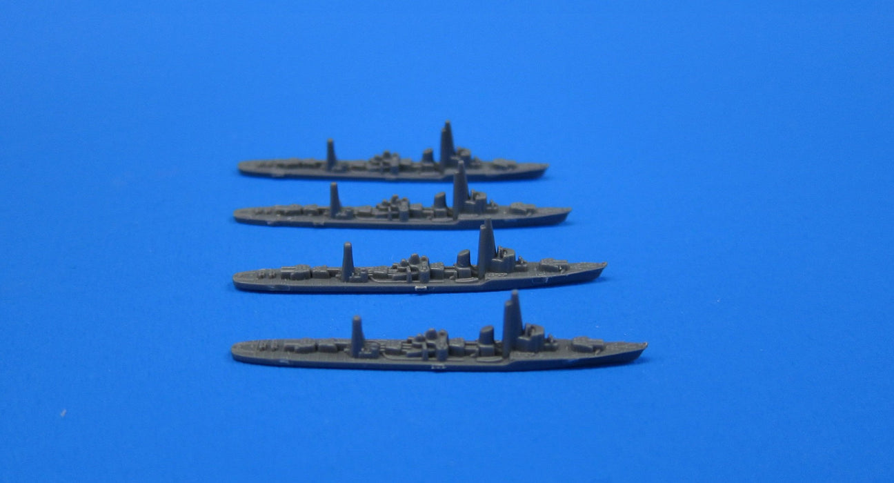 Fujimi Model 1/3000 Collectable Warship Series No.1 Battleship Kongo Hiei Haruna Kirishima / Destroyer Shiratsuyu Type 4 Ships Set Plastic Model Warship 1