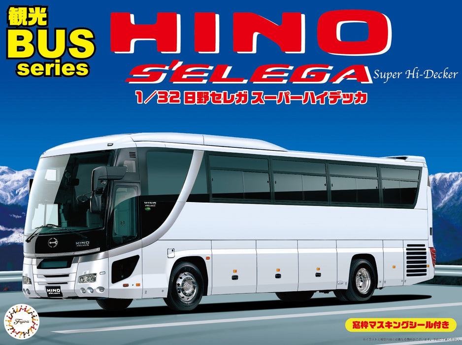 Fujimi modèle 1/32 bus touristique série n ° 1 Hino Selega Super High Decker plastique modèle Bus1