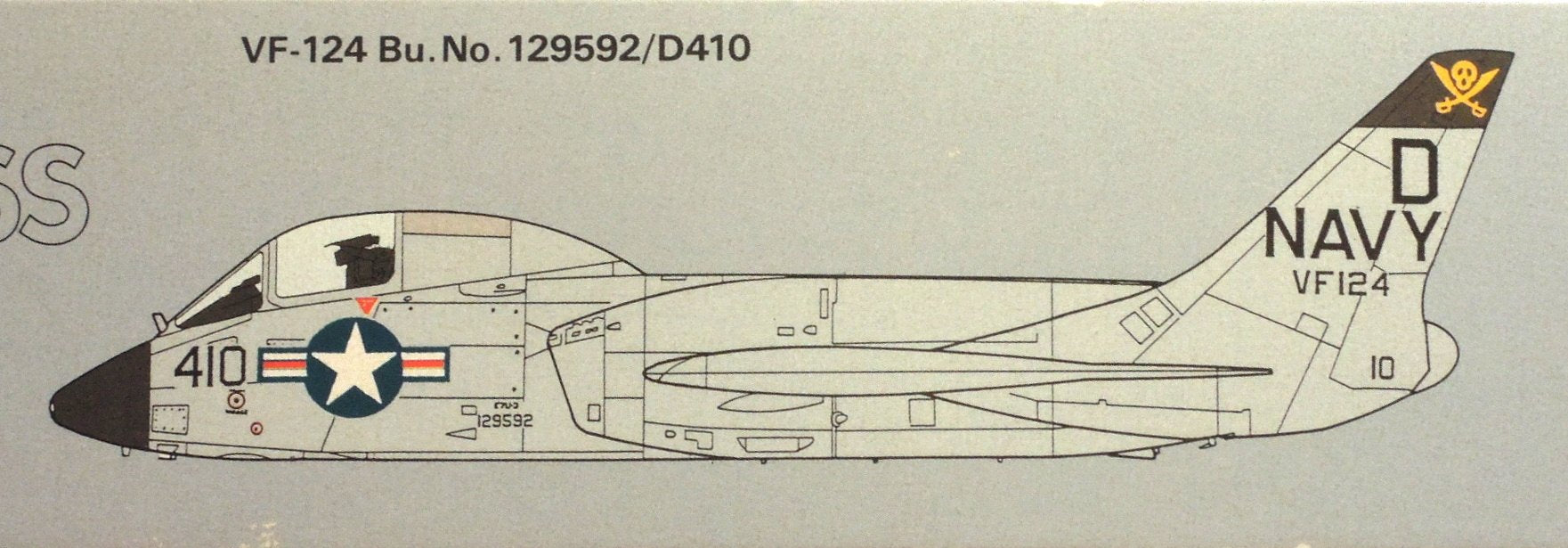 FUJIMI H10 Vought F7U-3 Cutlass Bausatz im Maßstab 1:72