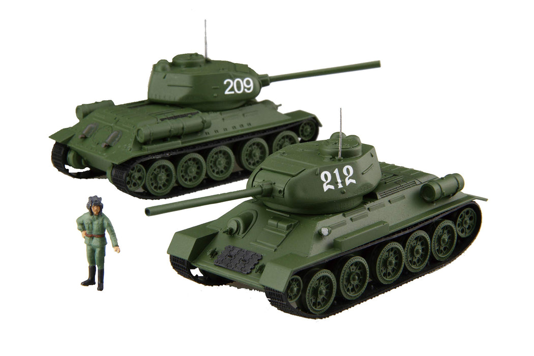 FUJIMI Swa-34 Soviet Medium Tank T-34/85 2Pcs 1/76 Scale Kit