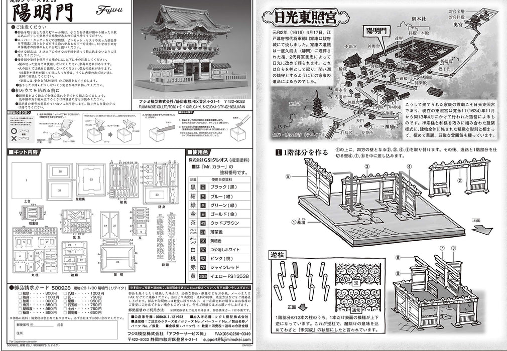 FUJIMI 500928 Building Series No.28 Youmeimon Shrine