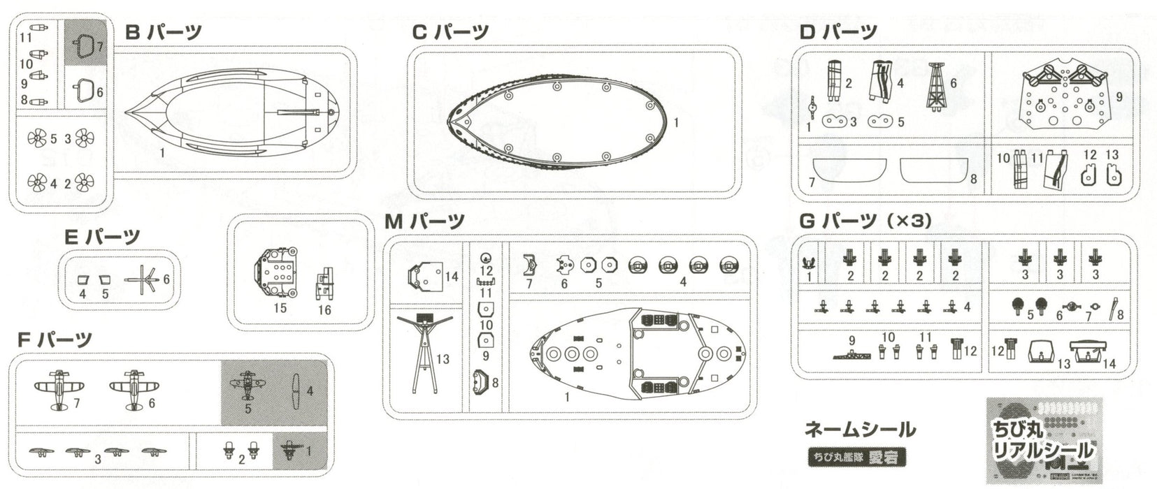Modèle Fujimi Chibimaru Fleet Series No.24 Atago Longueur totale Environ 11 cm Modèle en plastique à code couleur sans échelle Chibimaru 24