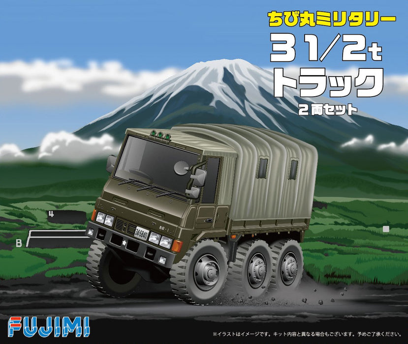 FUJIMI Tm3 Chibi-Maru Military 3 1/2 Ton Truck 2 Set Non-Scale Kit