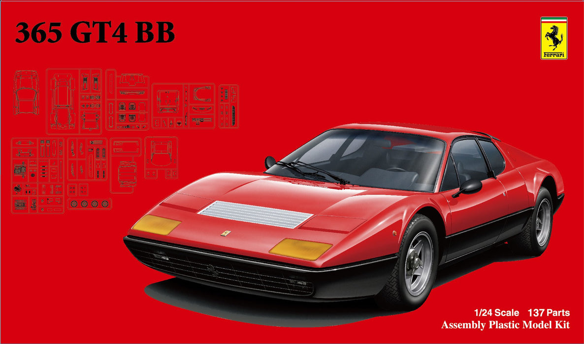 Fujimi Rs-25 Ferrari 365Gt4/Bb 1/24 Japanese Painted Scale Car Plastic Models