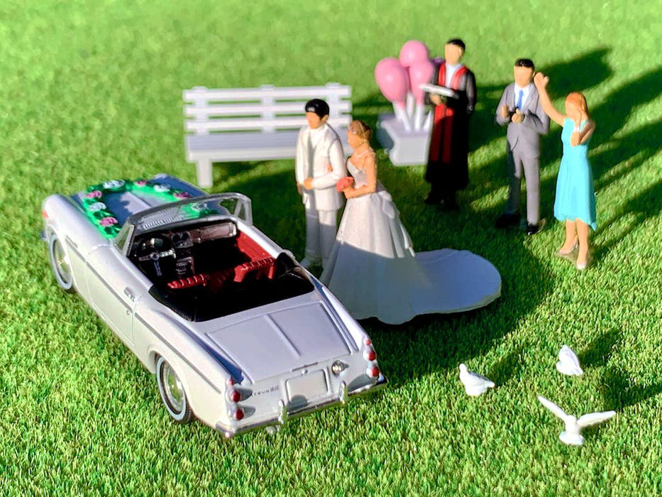 Tomytec Geocolle 64 Car Snap Set with Datsun 1600 Sports ABS/PVC Wedding Dolls Die-Cast Mini Car 321286