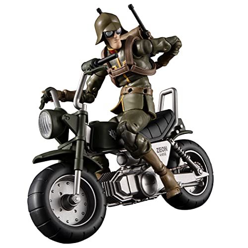 MEGAHOUSE G.M.G. Zeon Army 08 V-Sp Normal Soldier & Zeon Army Soldier Motorcycle Posable Figure Mobile Suit Gundam