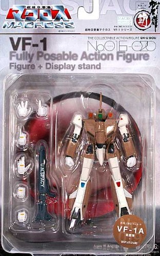 Yamato Gn-U Dou No.019 Vf-1A Mass Production Machine + Display Stand - Made In Japan