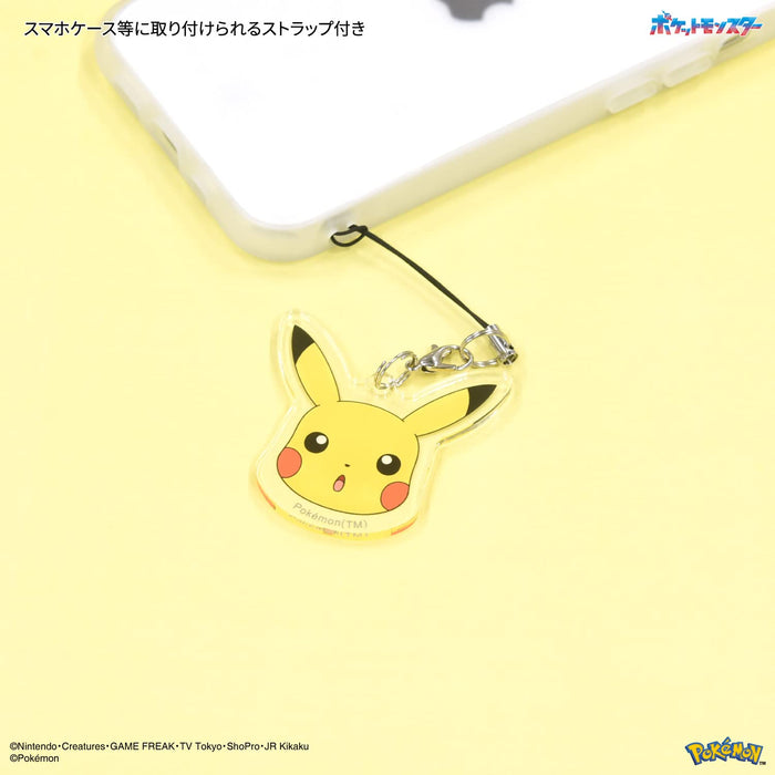 Gourmandies Japan Pokemon Acrylic Strap Pikachu Poke-841A - Mobile Accessory