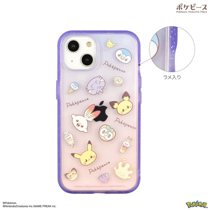 Gourmandise Japan Pokemon Pokepiece Iii Fit Clear Iphone 14/13 Case Purple Poke-845A