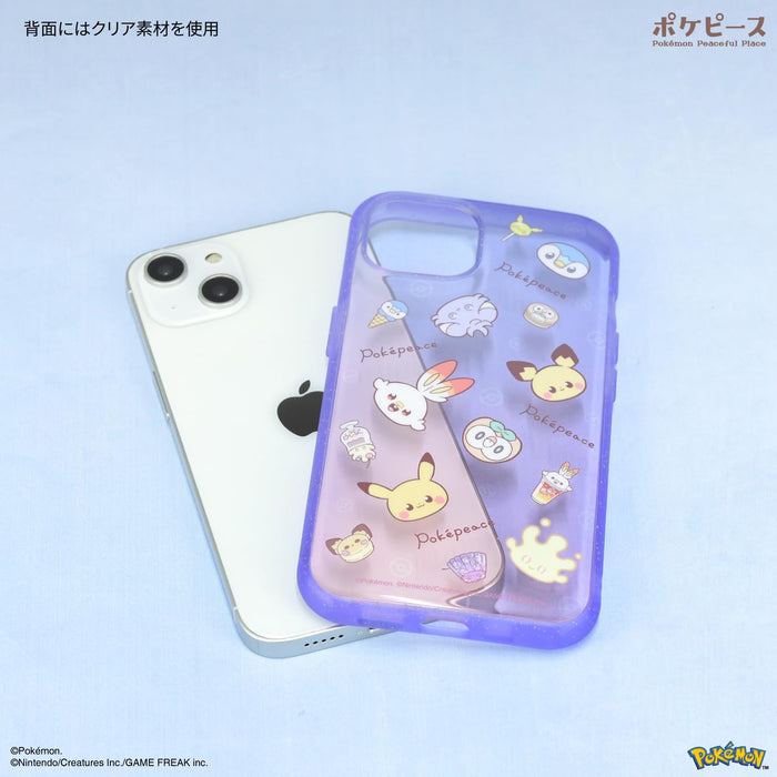 Gourmandise Japan Pokemon Pokepiece Iii Fit Clear Iphone 14/13 Case Purple Poke-845A