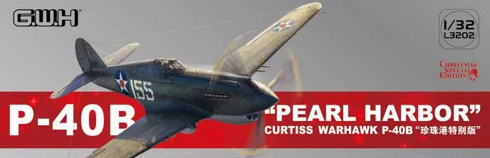 GREAT WALL HOBBY 1/32 P-40B Pearl Harbor Curtiss Warhawk Plastic Model